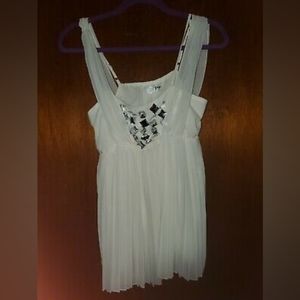 Yag White Rhinestone top size L
